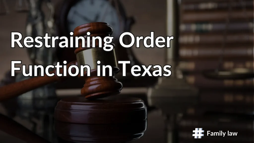 Restraining Order Function in Texas image